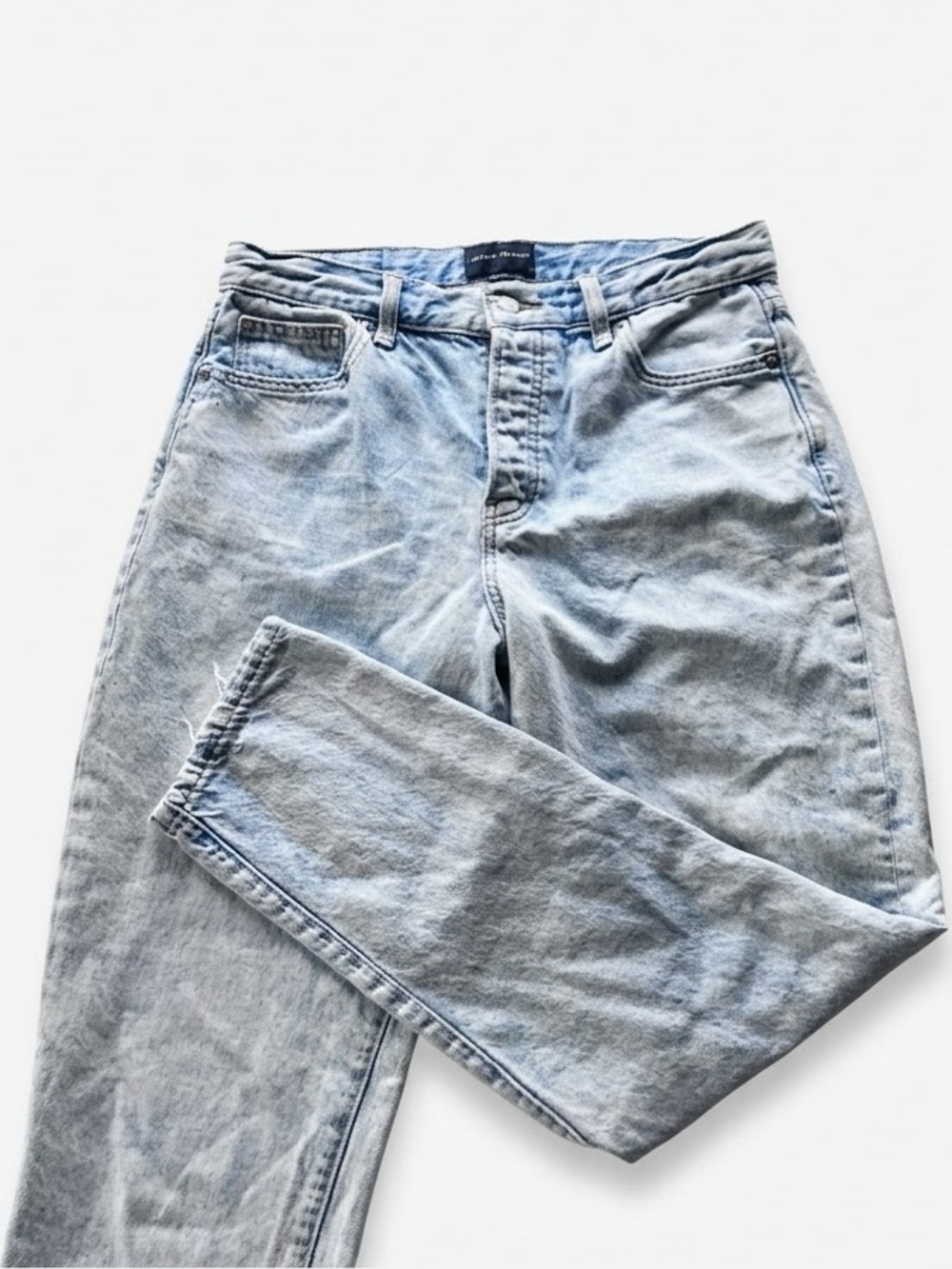 Lucky Brand Drew Mom High Rise Acid Wash Tapered Denim Jeans Women’s 8/29R